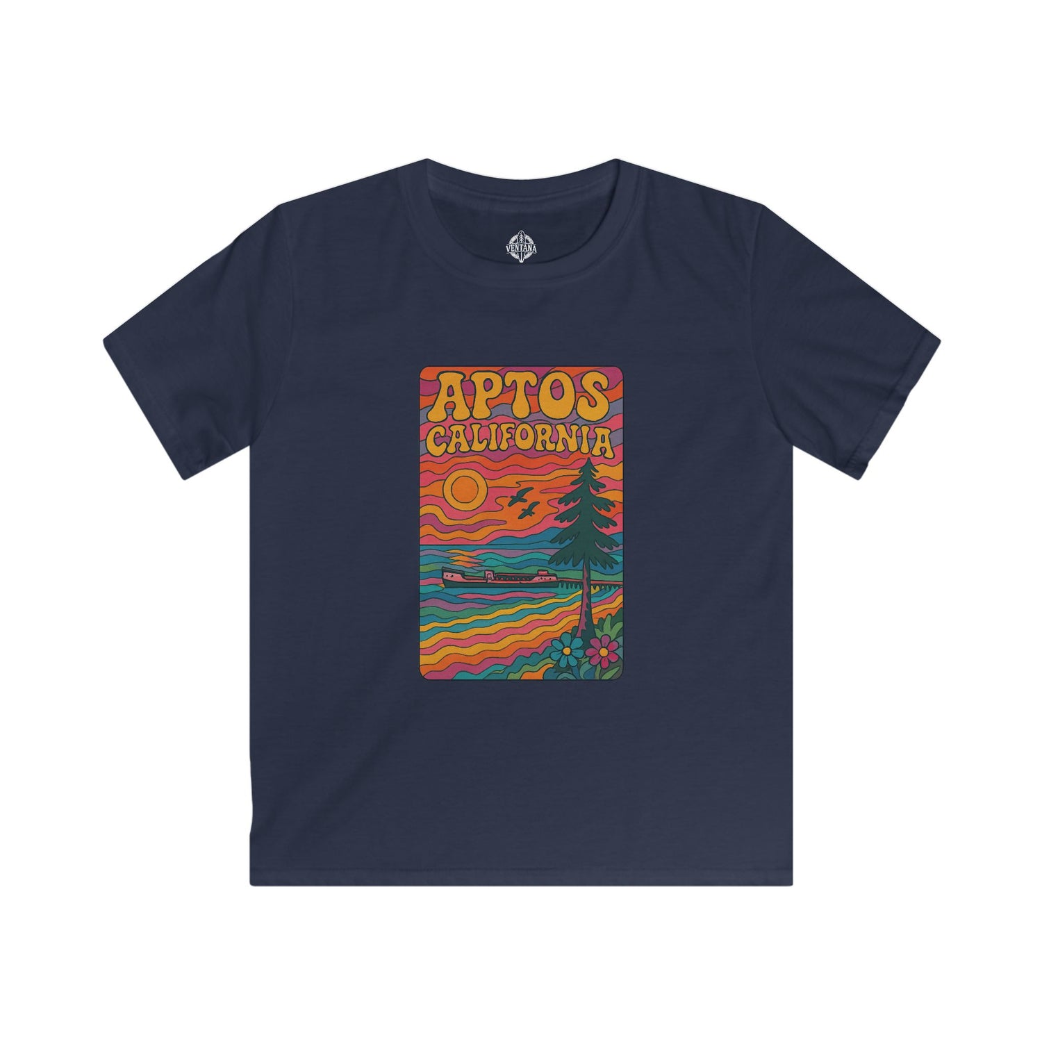 Aptos California Psychedelic Kids - Soft Style U.S. Cotton T-Shirt