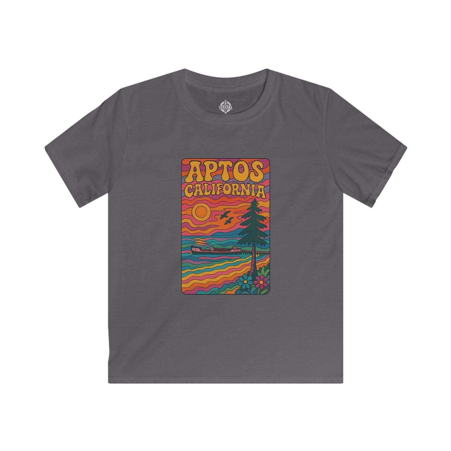 Aptos California Psychedelic Kids - Soft Style U.S. Cotton T-Shirt