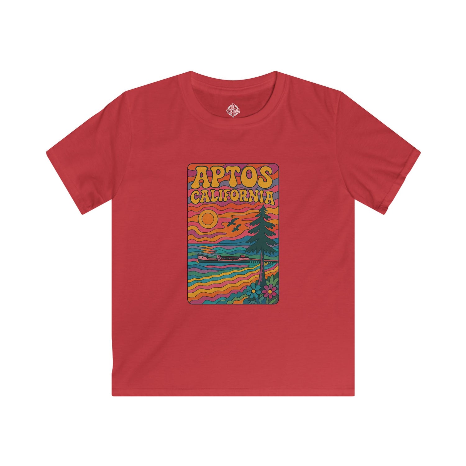Aptos California Psychedelic Kids - Soft Style U.S. Cotton T-Shirt