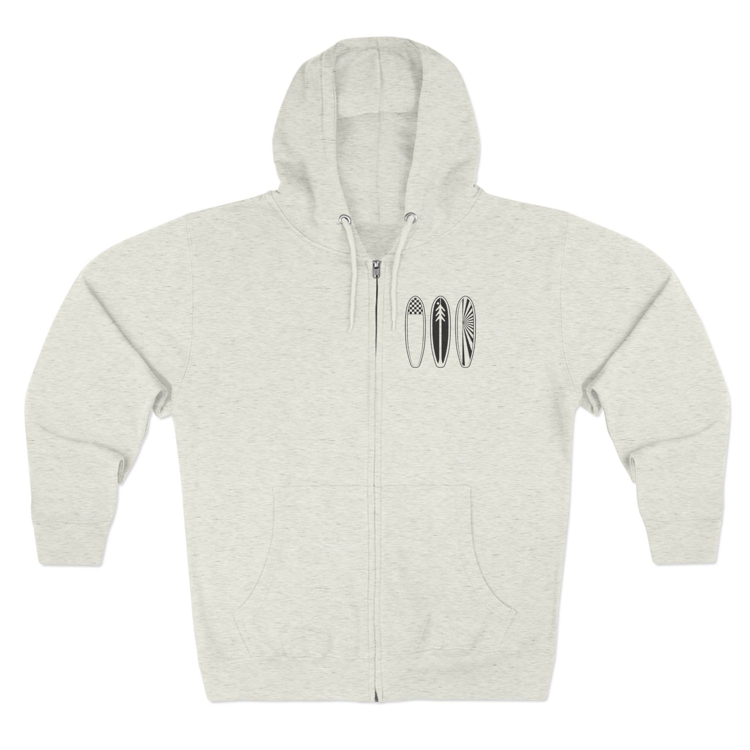 Ventana Three Board Unisex - Zip Cotton Blend Fleece Hoodie