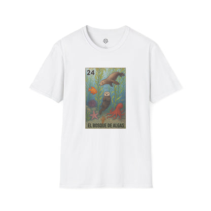 Kelp Forest Lotería Unisex - Soft Style U.S. Cotton T-Shirt (El Bosque de Algas)
