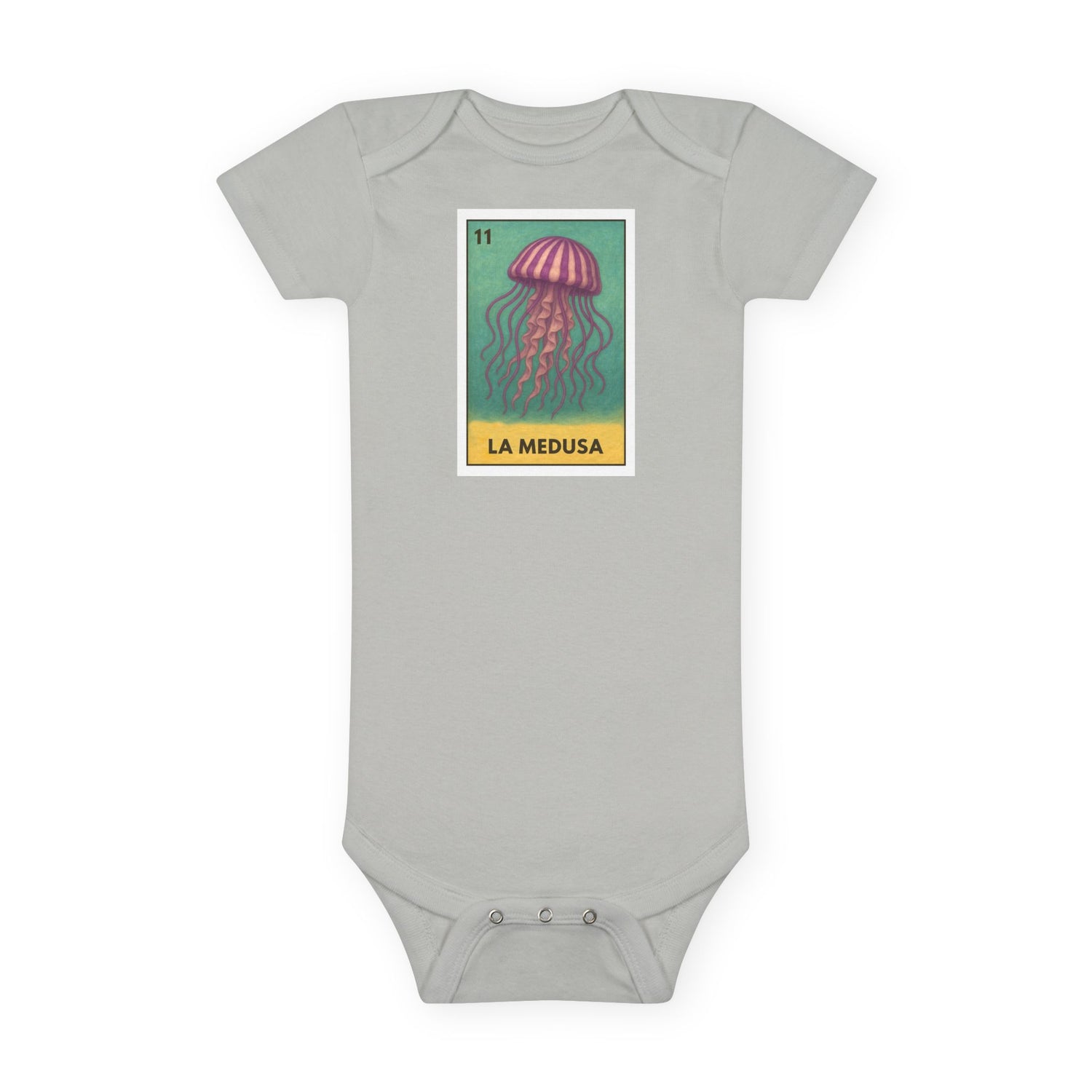 Sea Jelly Lotería - Baby Short Sleeve 100% Cotton Onesie (La Medusa)