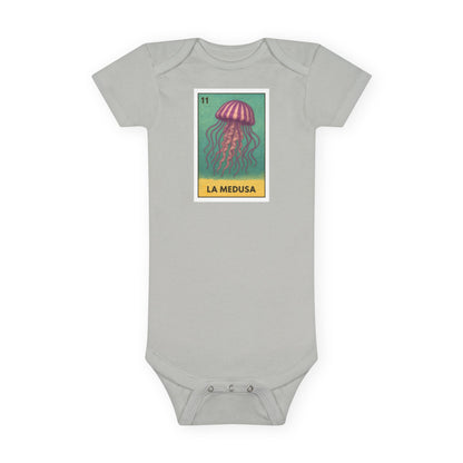 Sea Jelly Lotería - Baby Short Sleeve 100% Cotton Onesie (La Medusa)