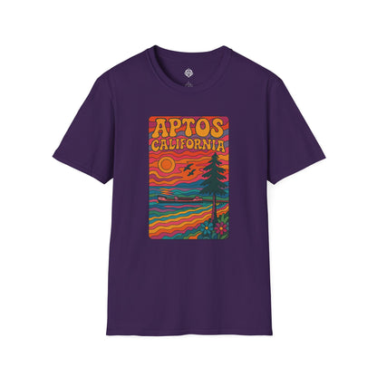 Aptos California Psychedelic Unisex - U.S. Cotton T-Shirt
