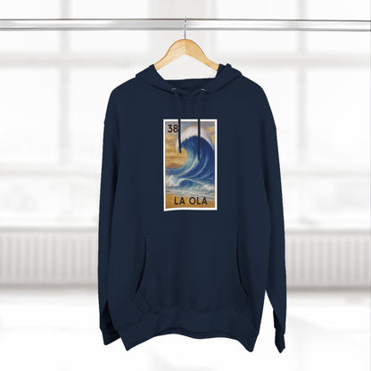 Wave Lotería Unisex - Pull-Over Cotton Blend Fleece Hoodie (La Ola)
