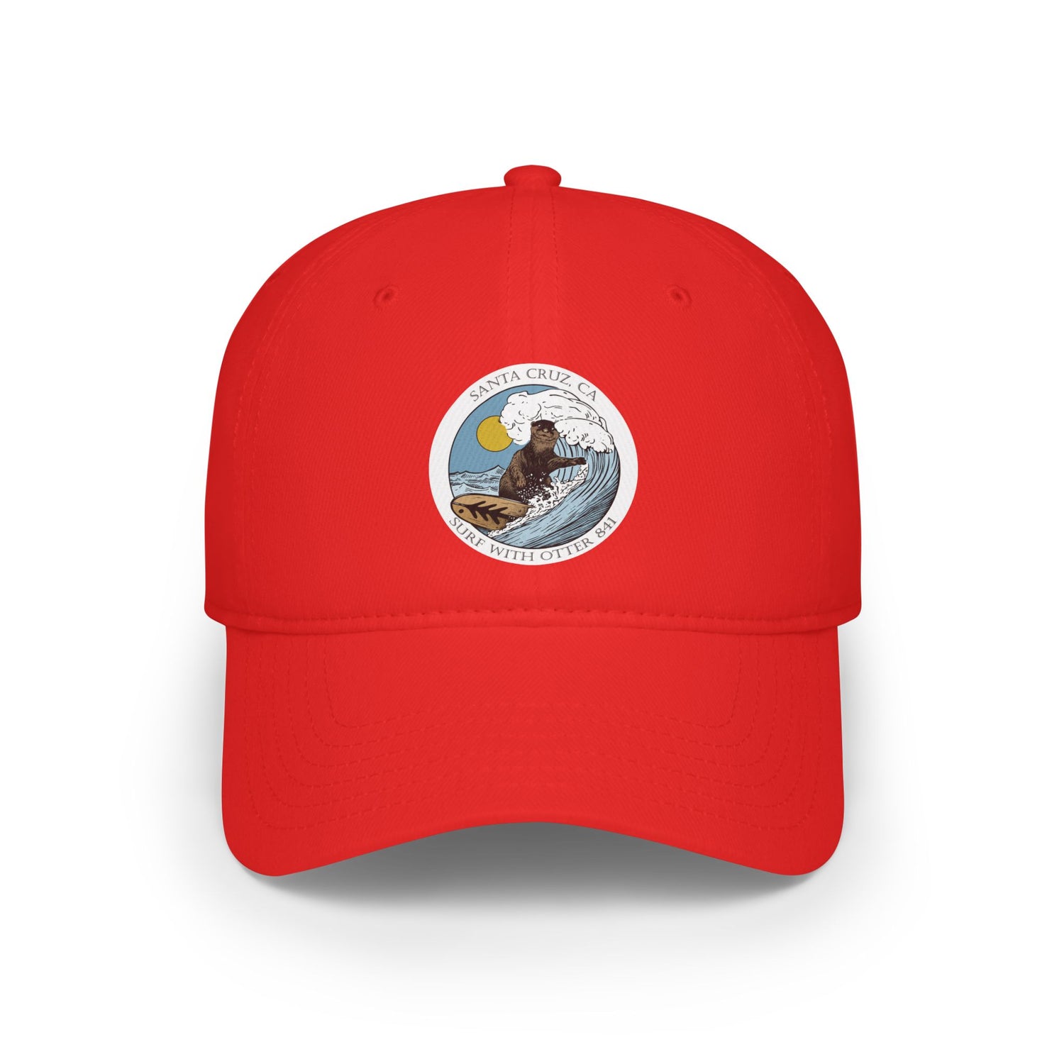 Surf with Otter 841 by Thiago Bianchini - 100% Cotton Baseball Cap