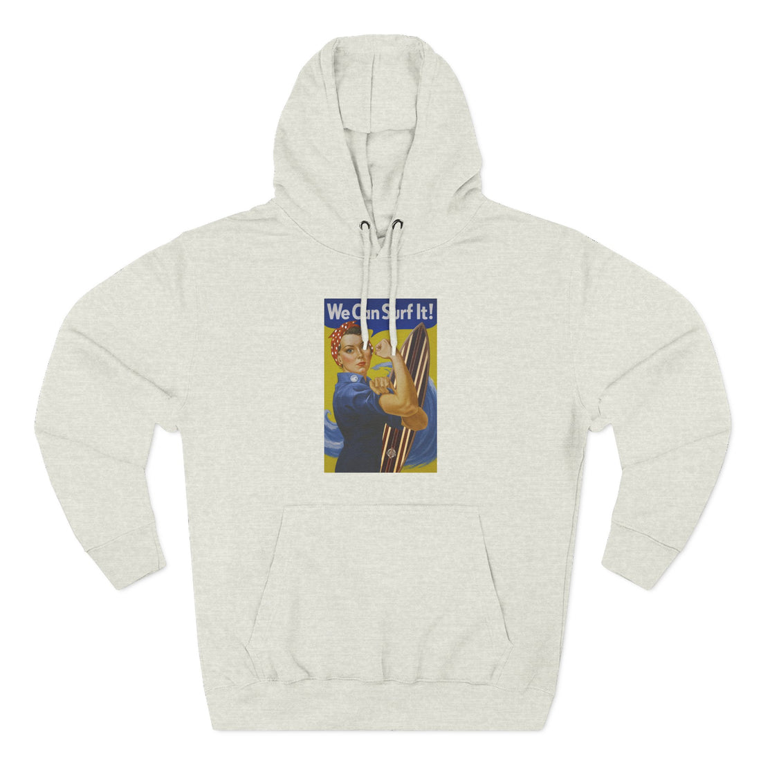 Rosie the Surfer - Pull-Over Cotton Blend Fleece Hoodie