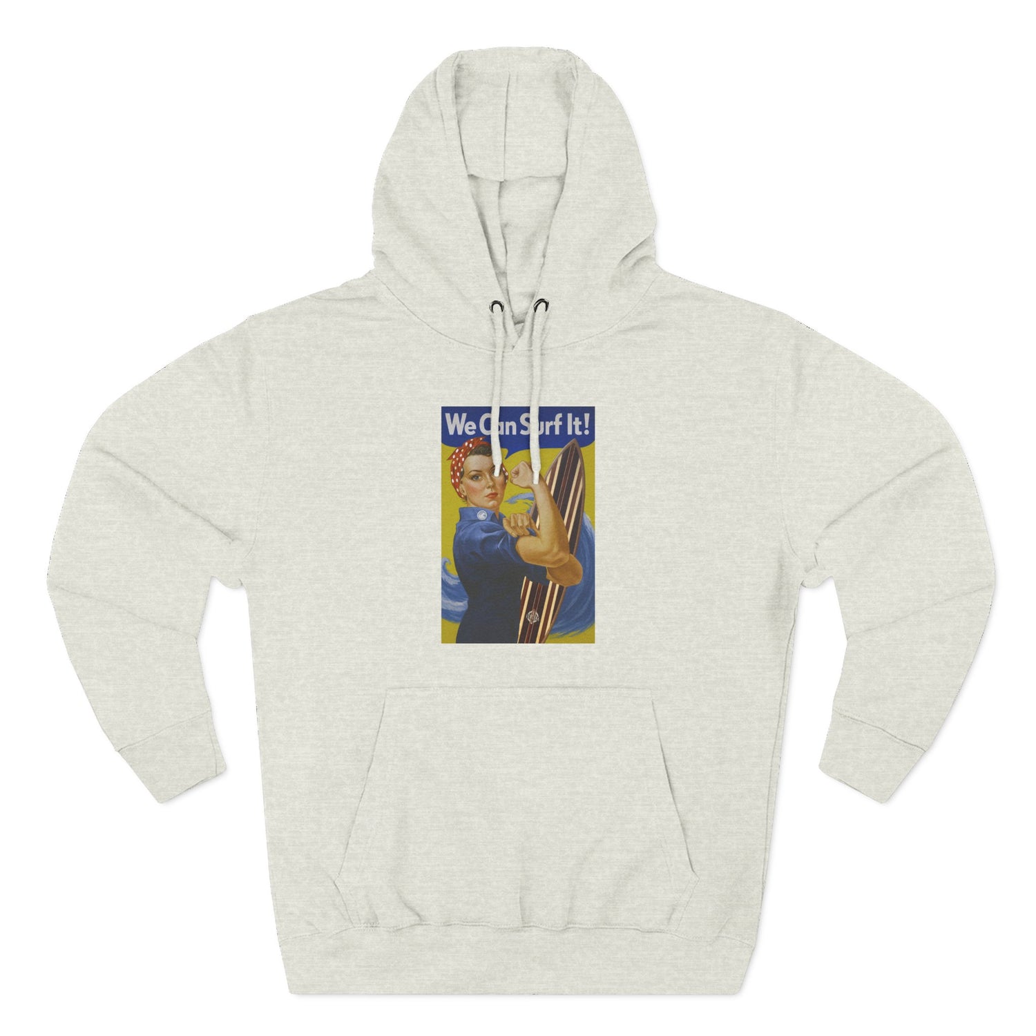 Rosie the Surfer - Pull-Over Cotton Blend Fleece Hoodie