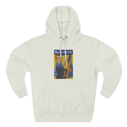 Rosie the Surfer - Pull-Over Cotton Blend Fleece Hoodie
