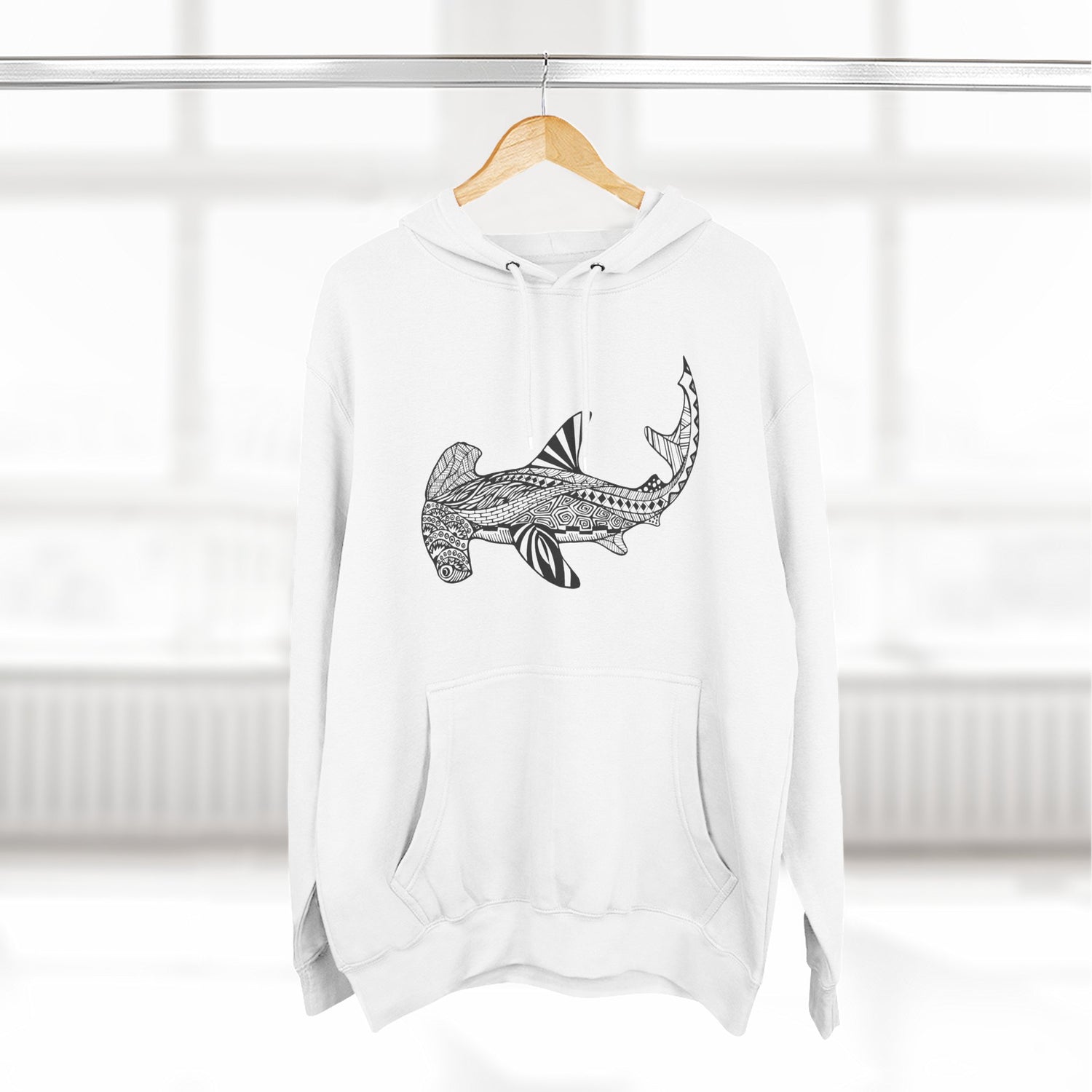 Ventangle Hammerhead Unisex - Pull-Over Cotton Blend Fleece Hoodie