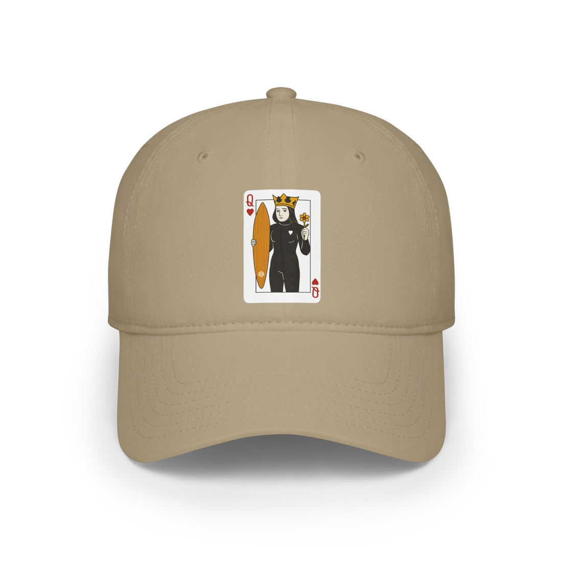 Queen of Hearts Surfer - 100% Cotton Baseball Cap