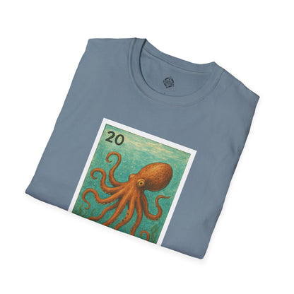 Octopus Lotería Unisex - Soft Style U.S. Cotton T-Shirt (El Pulpo)
