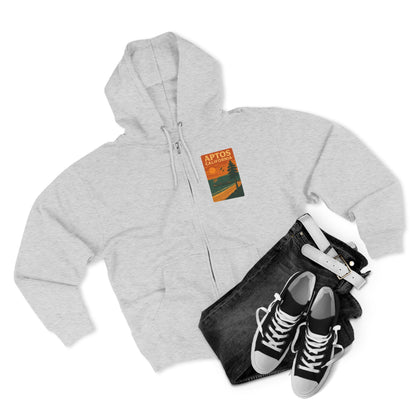 Aptos California Sunset Unisex - Zip Cotton Blend Fleece Hoodie