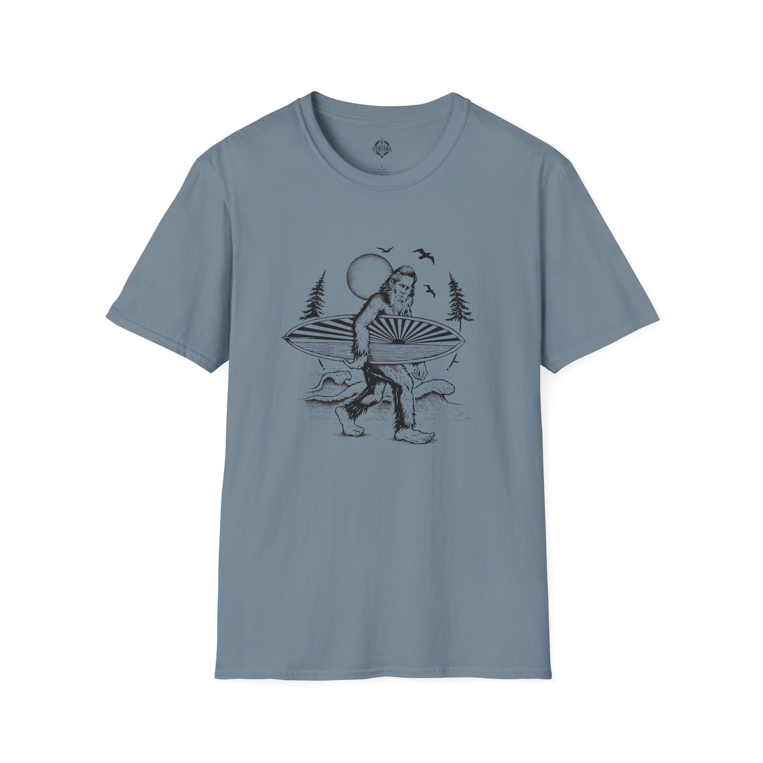 Ventana Surfsquatch by Thiago Bianchini Unisex - Soft Style U.S. Cotton T-Shirt