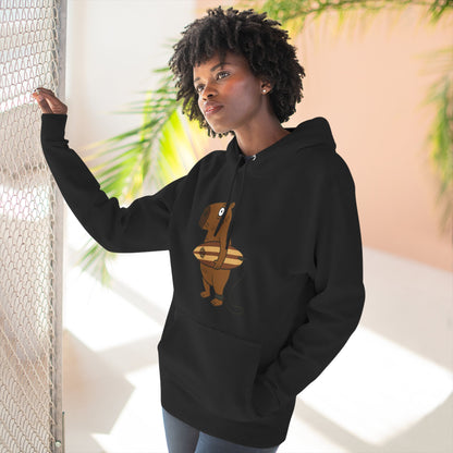 Capybara Surfer Unisex - Pull-Over Cotton Blend Fleece Hoodie