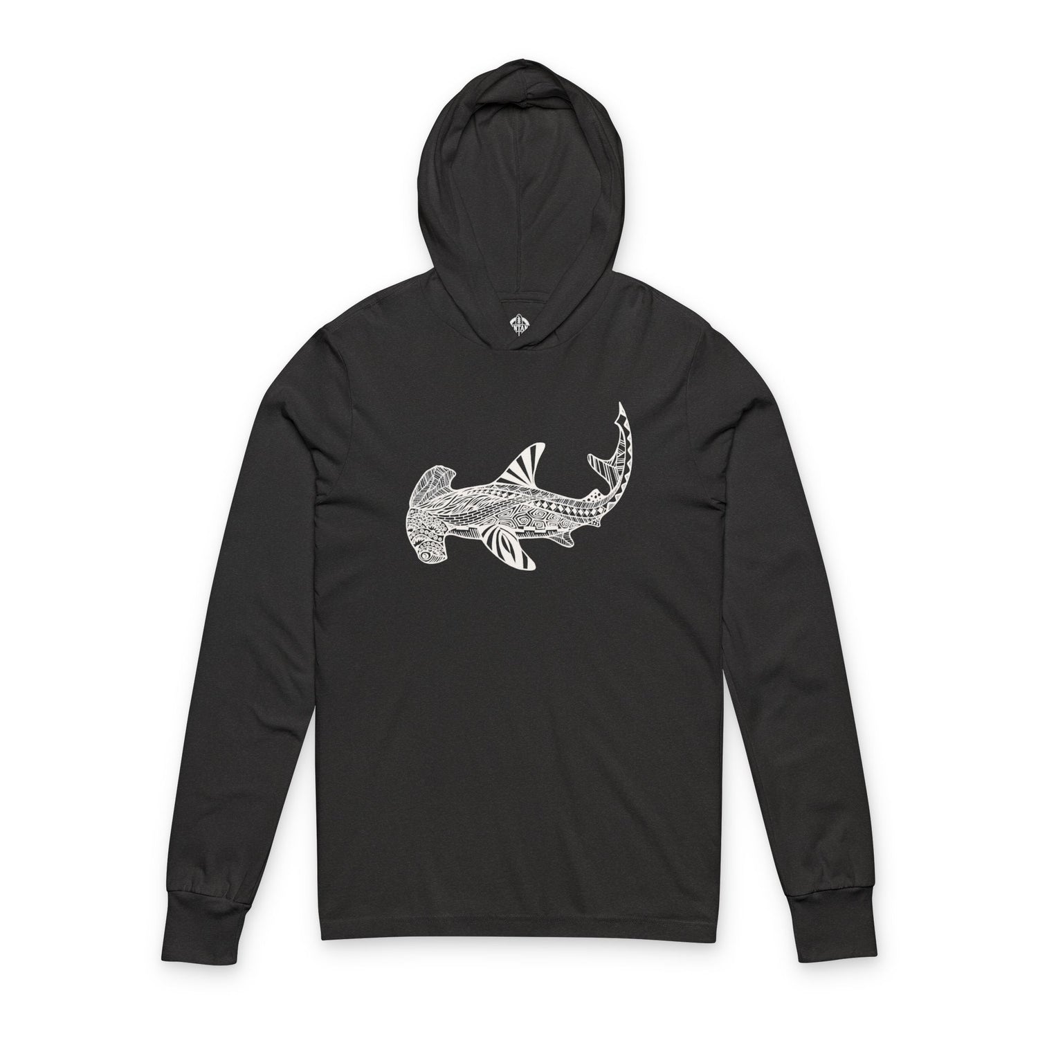 Ventangle Hammerhead Unisex - Cotton Long Sleeve Hooded T-Shirt