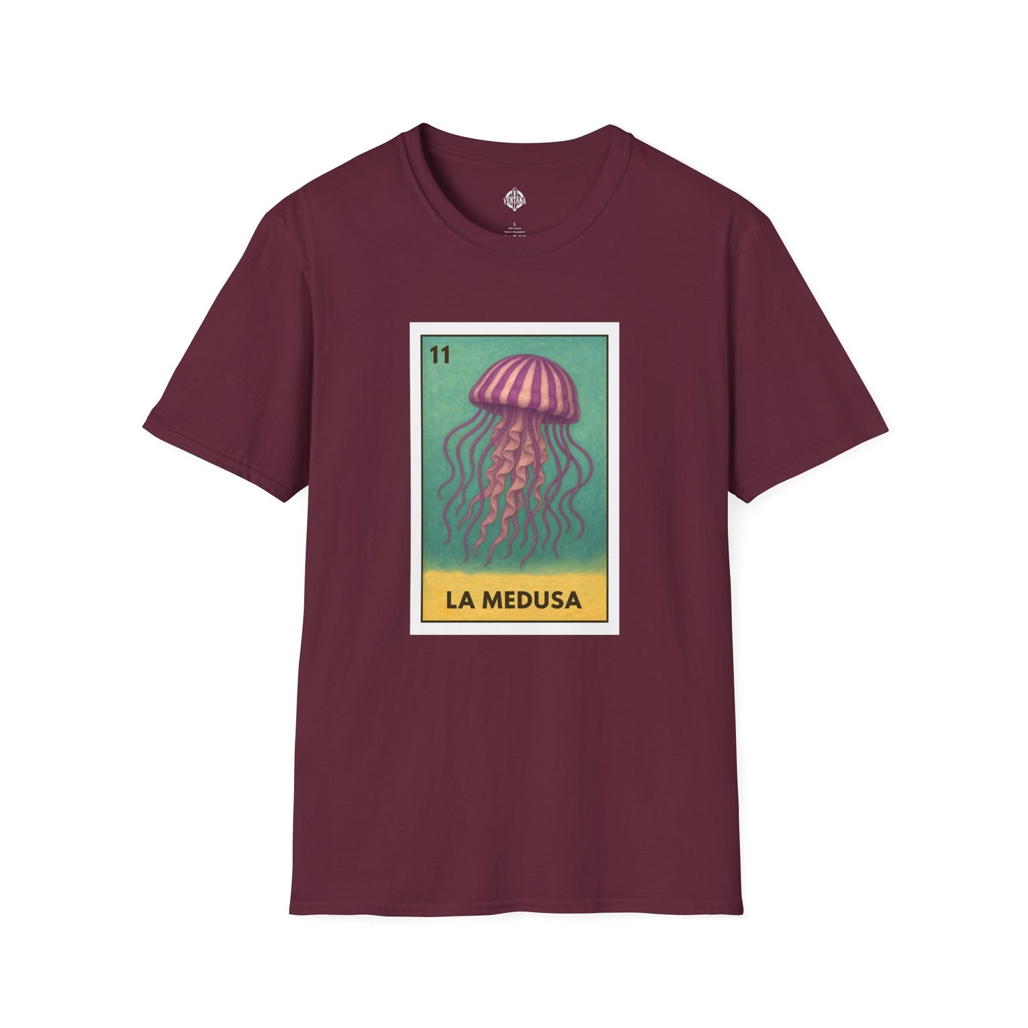 Sea Jelly Lotería Unisex - Soft Style U.S. Cotton T-Shirt (La Medusa)