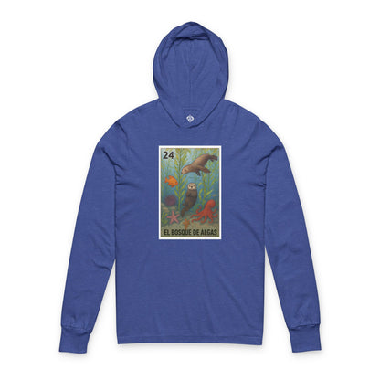 Kelp Forest Lotería Unisex - Cotton Hooded Long Sleeve Hooded T-Shirt (El Bosque de Algas)