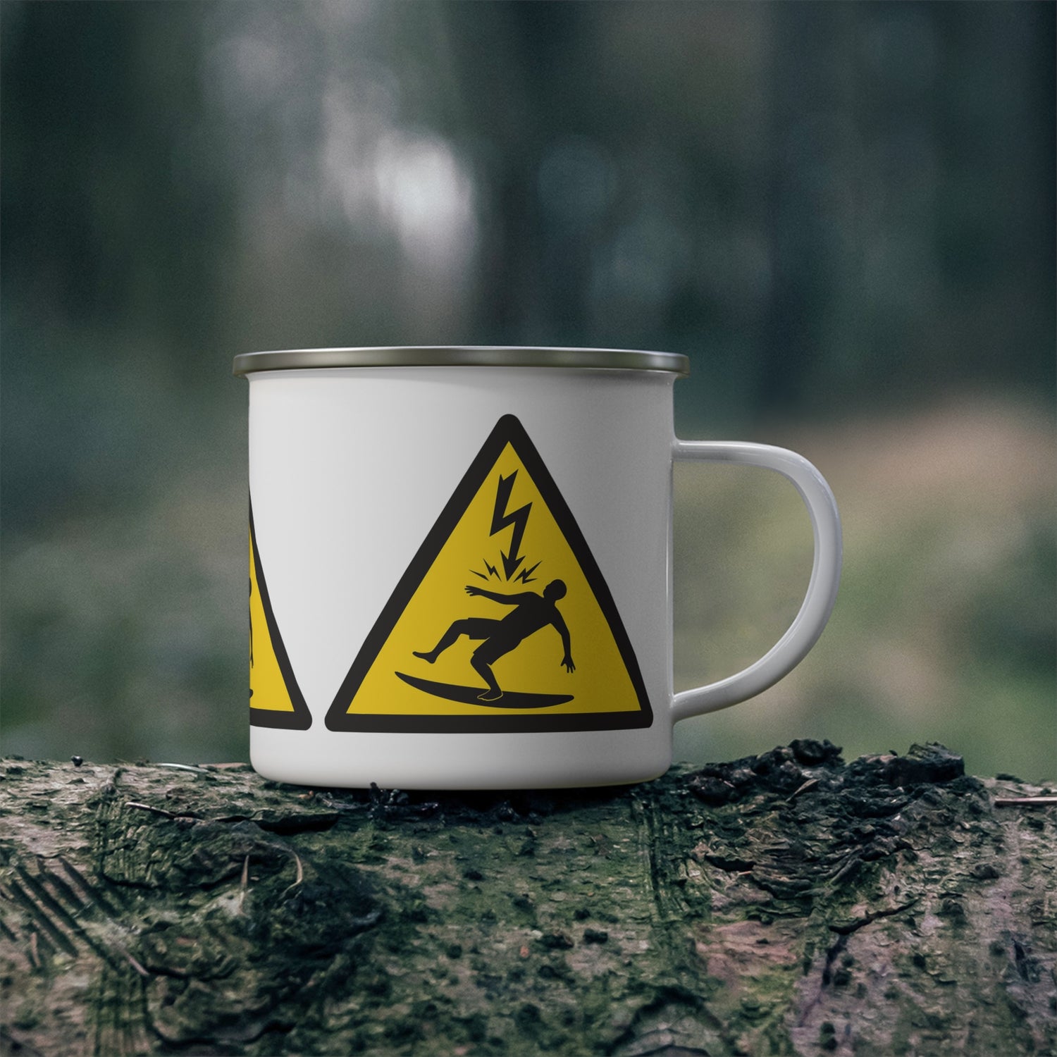 Electric Surfer Enamel Camping Mug (12oz - small)