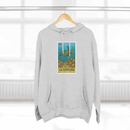 Turtle Lotería Unisex - Pull-Over Cotton Blend Fleece Hoodie (La Tortuga)
