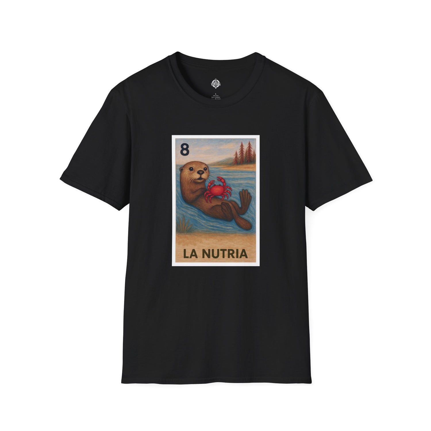 Sea Otter Lotería Unisex - Soft Style U.S. Cotton T-Shirt (La Nutria)