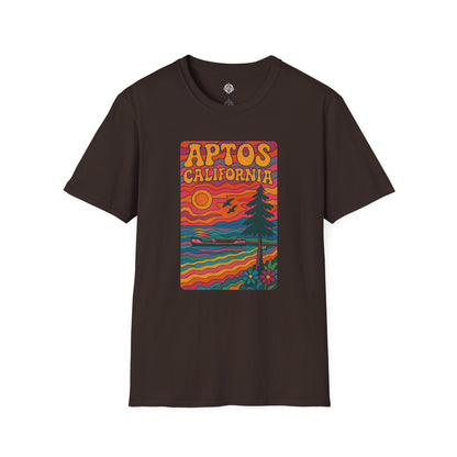 Aptos California Psychedelic Unisex - U.S. Cotton T-Shirt