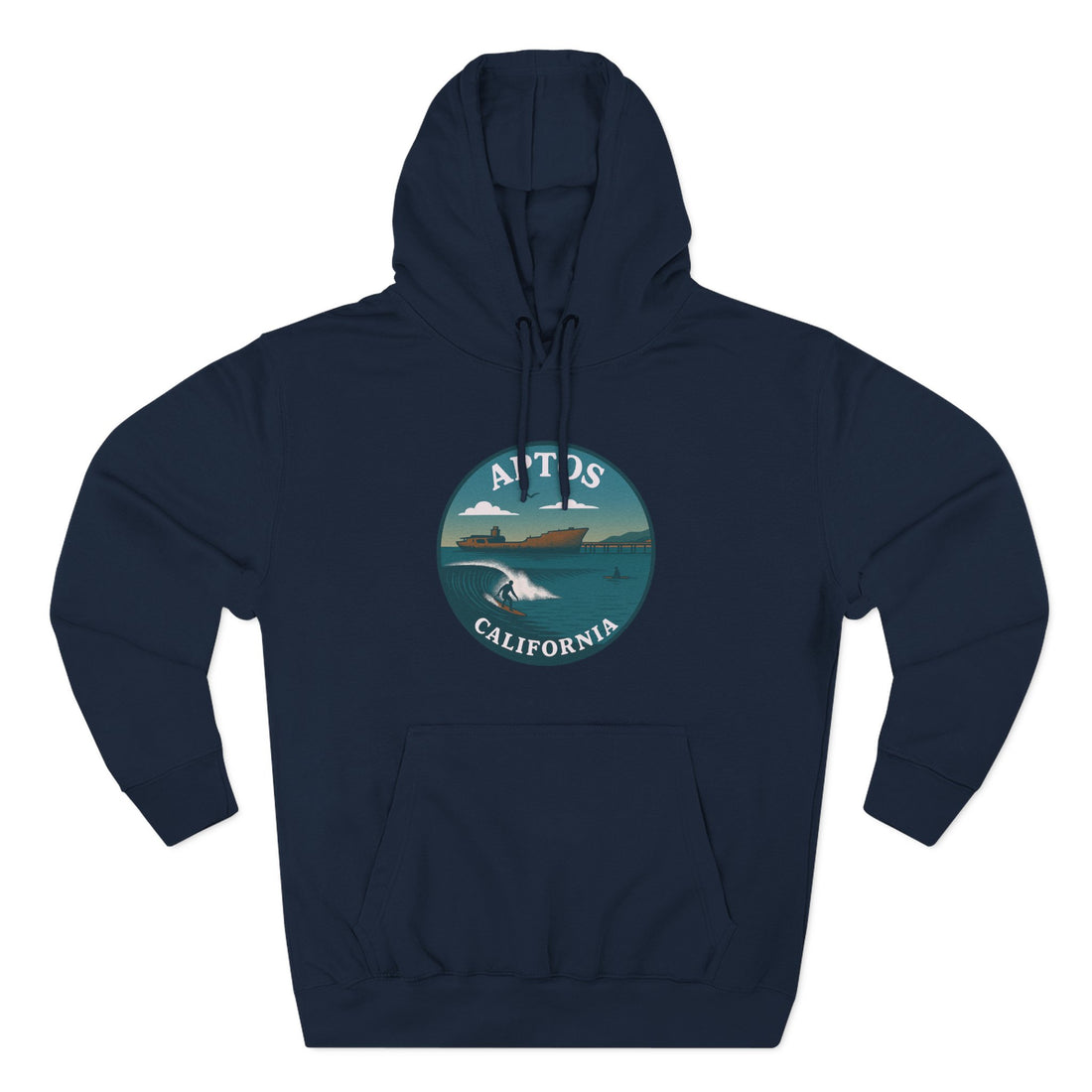 Aptos California Classic Unisex - Pull-Over Cotton Blend Fleece Hoodie