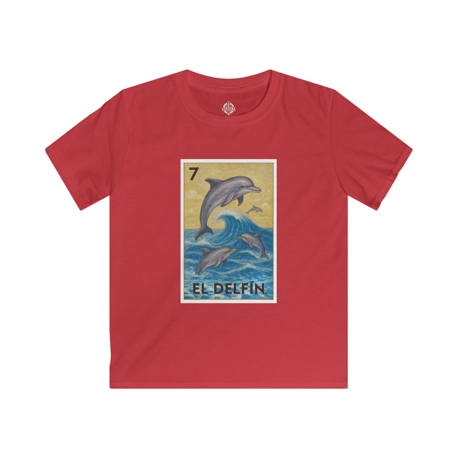 Dolphin Lotería Kids - Soft Style U.S. Cotton T-Shirt (El Delfín)