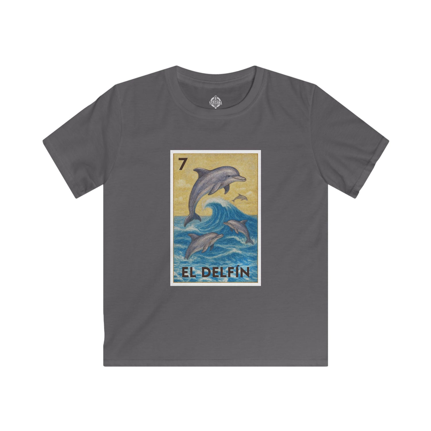 Dolphin Lotería Kids - Soft Style U.S. Cotton T-Shirt (El Delfín)