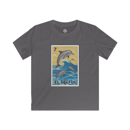 Dolphin Lotería Kids - Soft Style U.S. Cotton T-Shirt (El Delfín)