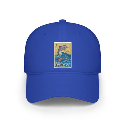 Dolphin Lotería Unisex - 100% Cotton Baseball Cap (El Delfín)