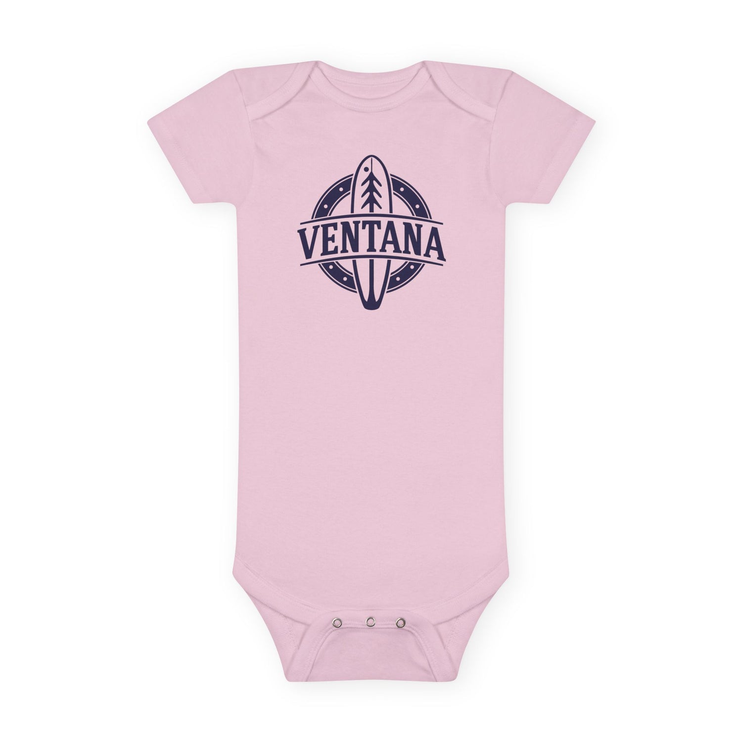 Ventana Treefish Logo - Baby Short Sleeve 100% Cotton Onesie