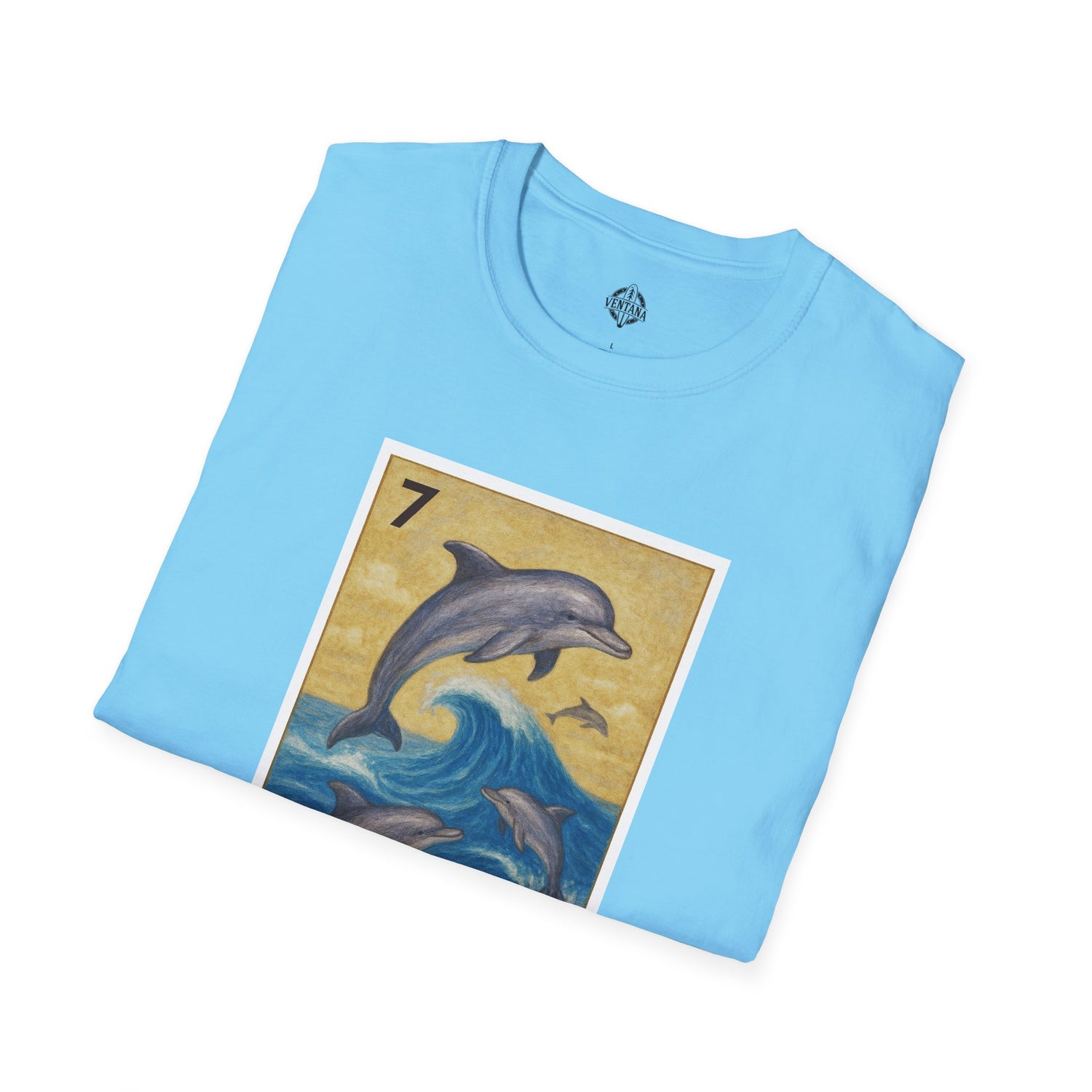 Dolphin Lotería Unisex - Soft Style U.S. Cotton T-Shirt (El Delfín)