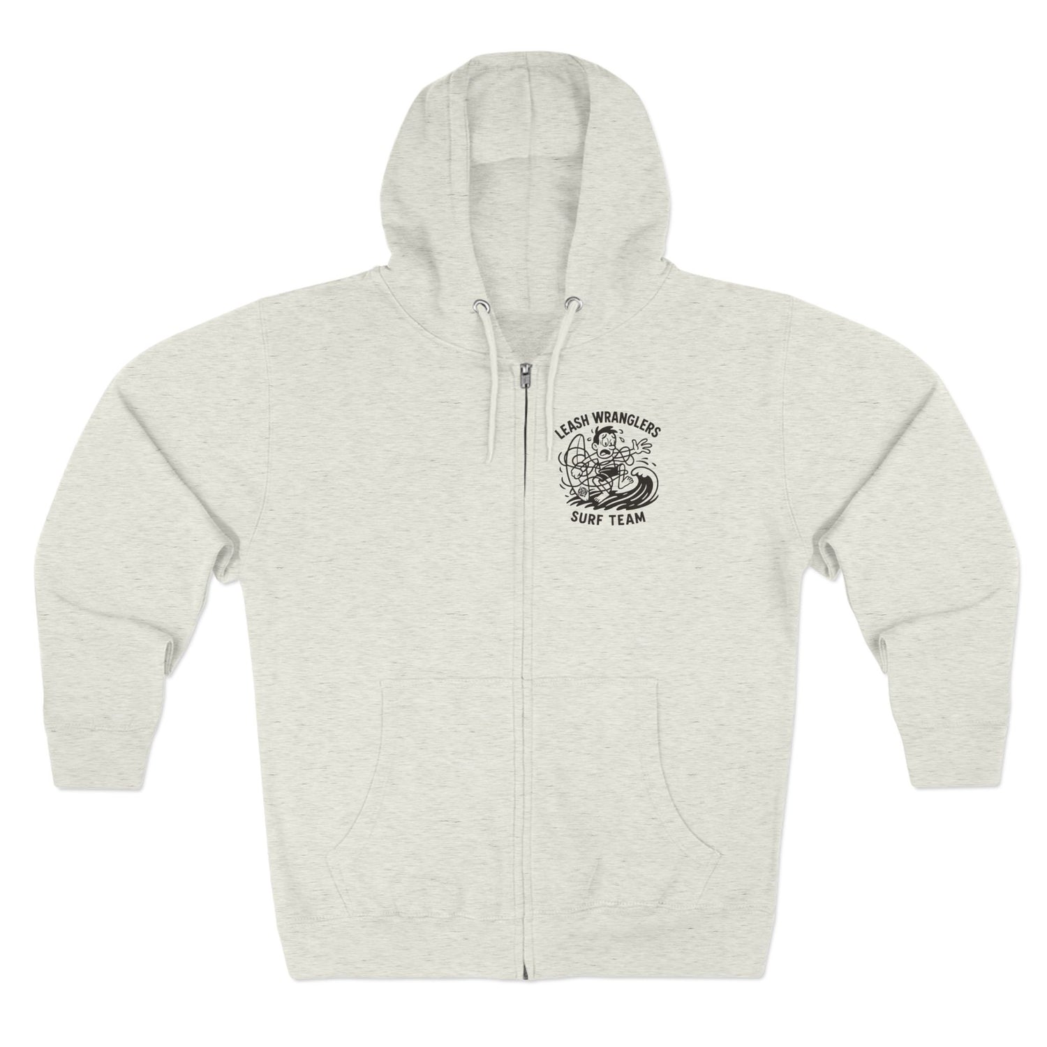 Leash Wranglers Surf Team Unisex - Zip Cotton Blend Fleece Hoodie