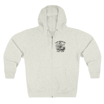 Leash Wranglers Surf Team Unisex - Zip Cotton Blend Fleece Hoodie