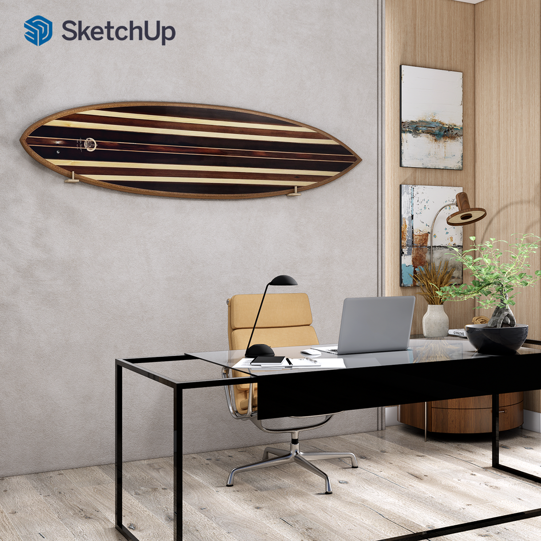 Ventana Rooms & Spaces - FREE 3D Surfboard & Graphic Files