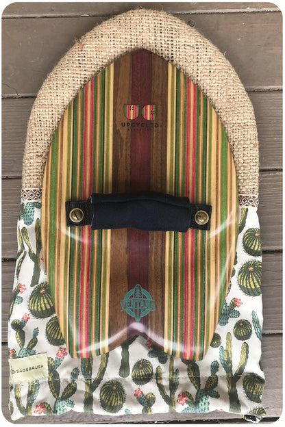 Upcycled Skate Art Striped Handplane